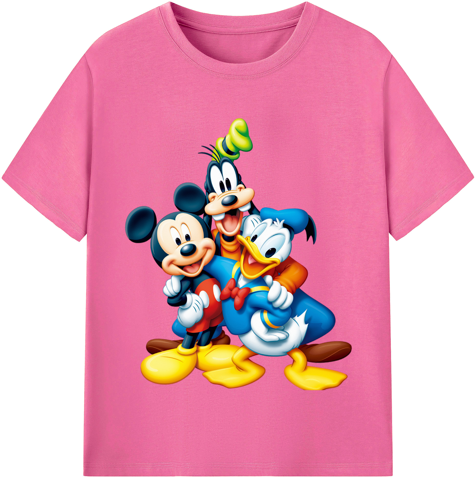 （画像用） ミッキーマウス Mickey Mouse レディースカジュアルプリントTシャツ（綿100％）